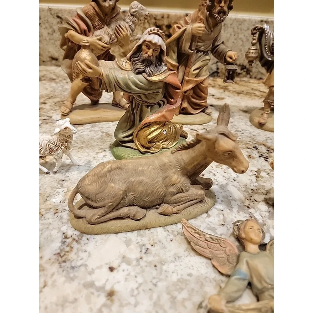 Vintage Fontanini Nativity Scene 9 Nine Piece Set 1980's Italy